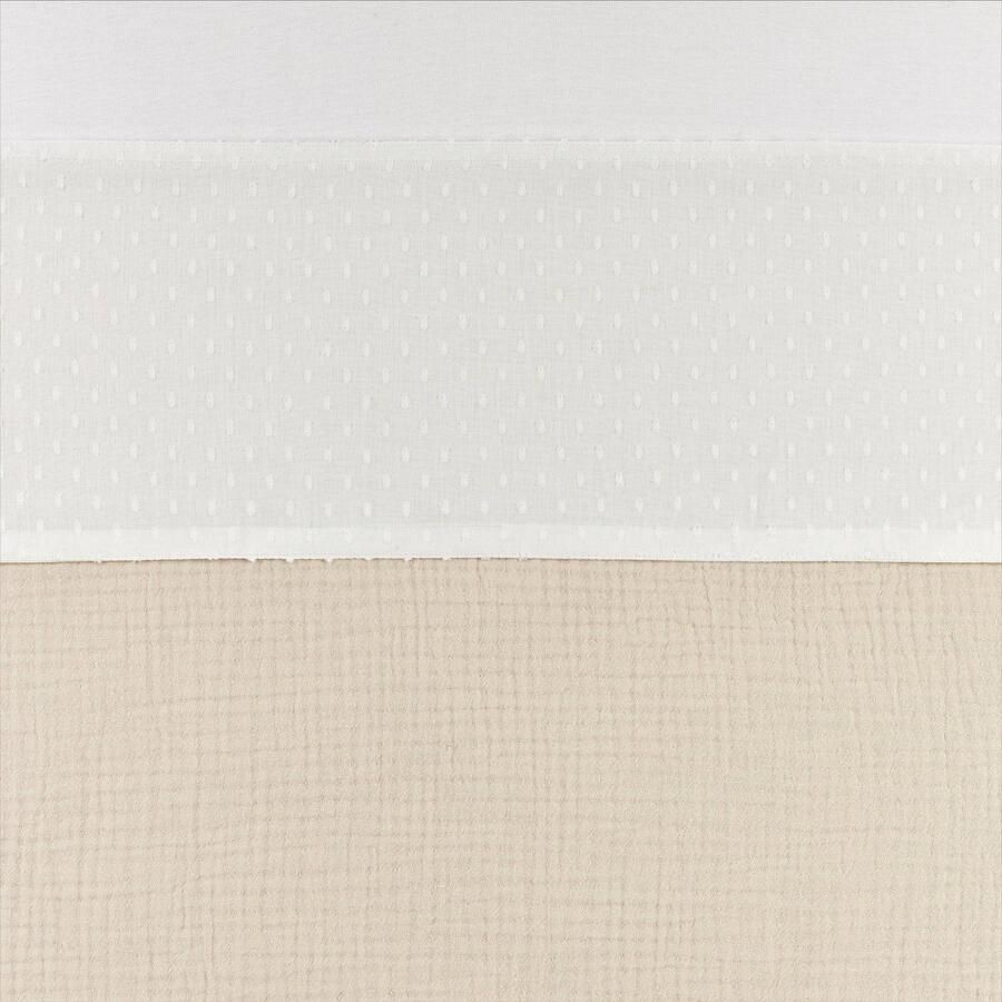 Meyco ledikantlaken Plume offwhite Babylaken Wit Effen