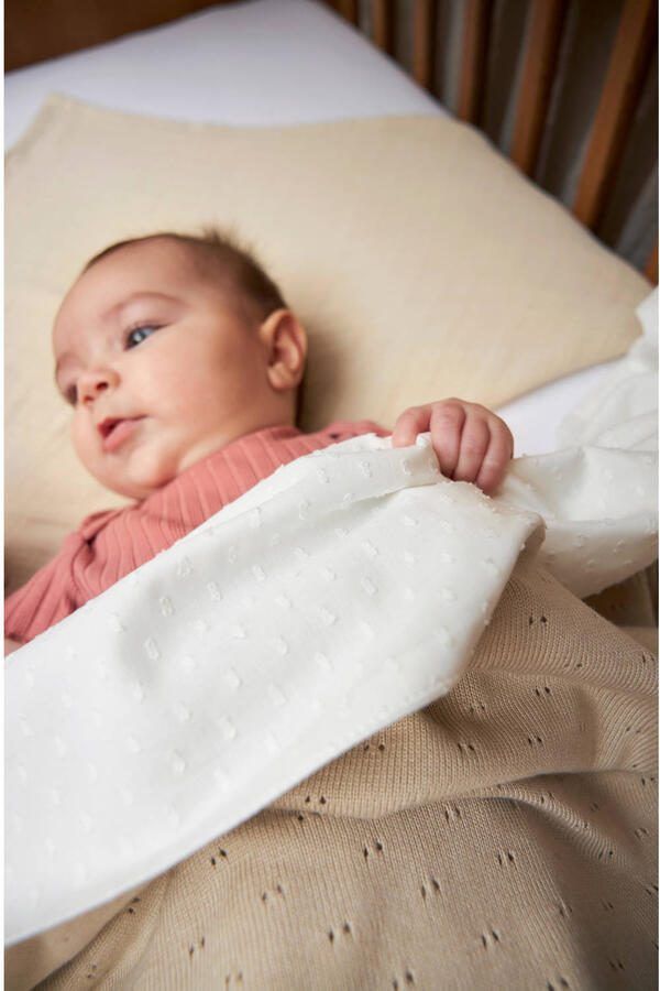 Meyco ledikantlaken Plume offwhite Babylaken Wit Effen - Foto 3
