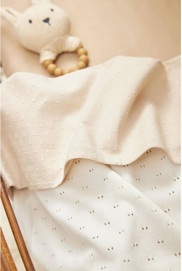 Meyco Plume wieglaken soft sand Babylaken Beige Effen - Foto 3