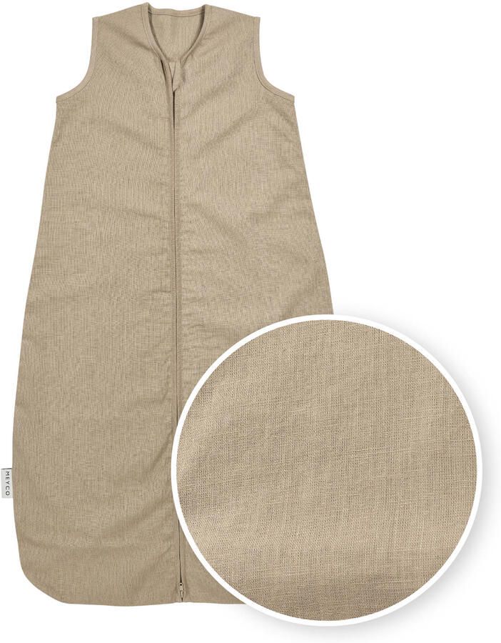Meyco linnen baby slaapzak Studio Collection Taupe