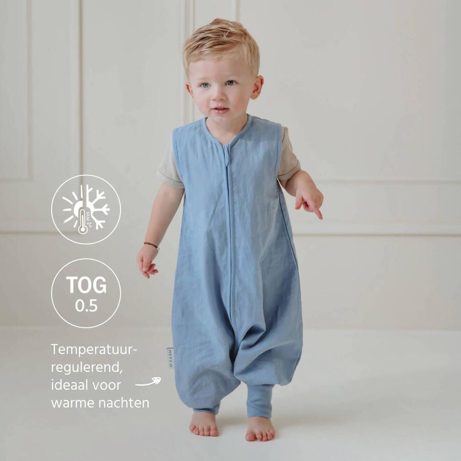 Meyco linnen slaapoverall jumper Studio Collection Jeans Blue - Foto 3