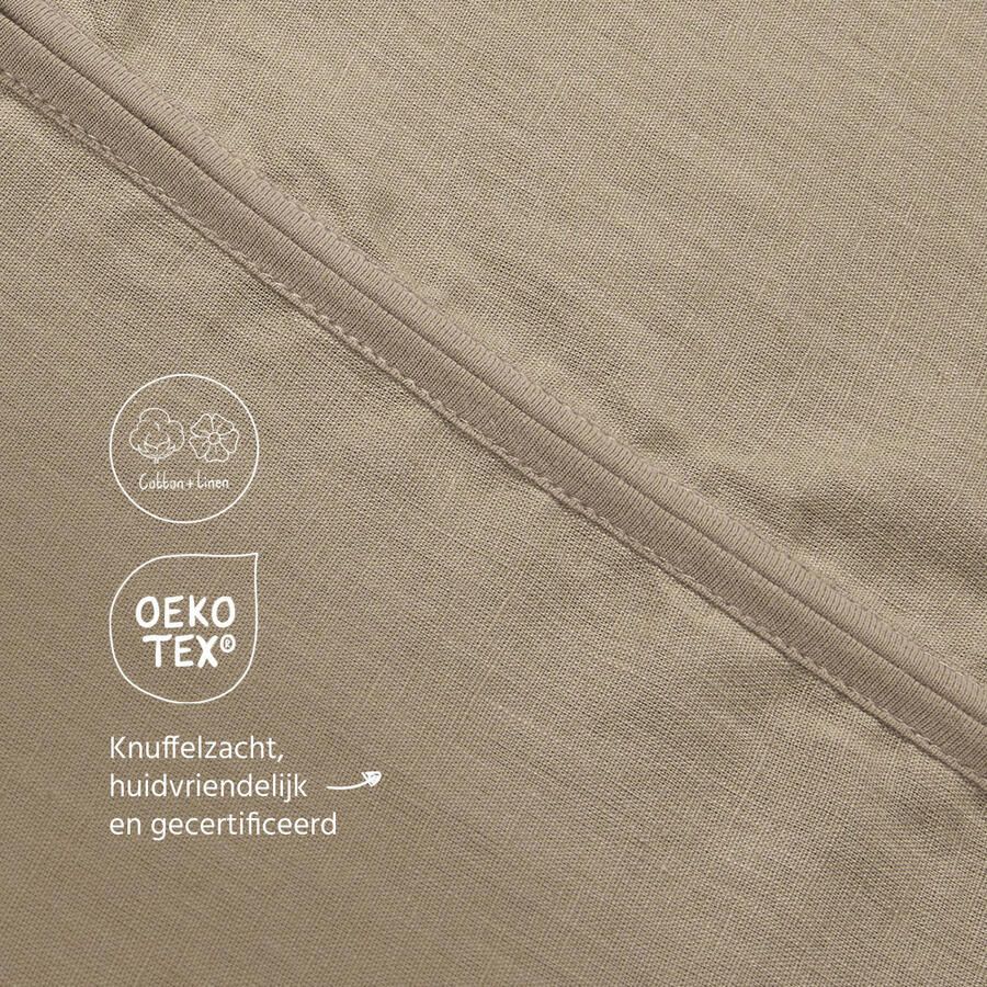 Meyco linnen slaapoverall jumper Studio Collection taupe - Foto 2