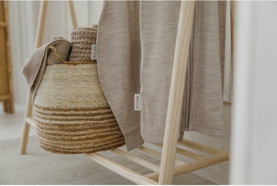 Meyco merinowollen slaapoverall jumper sand melange - Foto 2