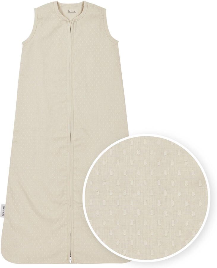 Meyco Plume baby slaapzak soft sand Babyslaapzak Beige All over print 110