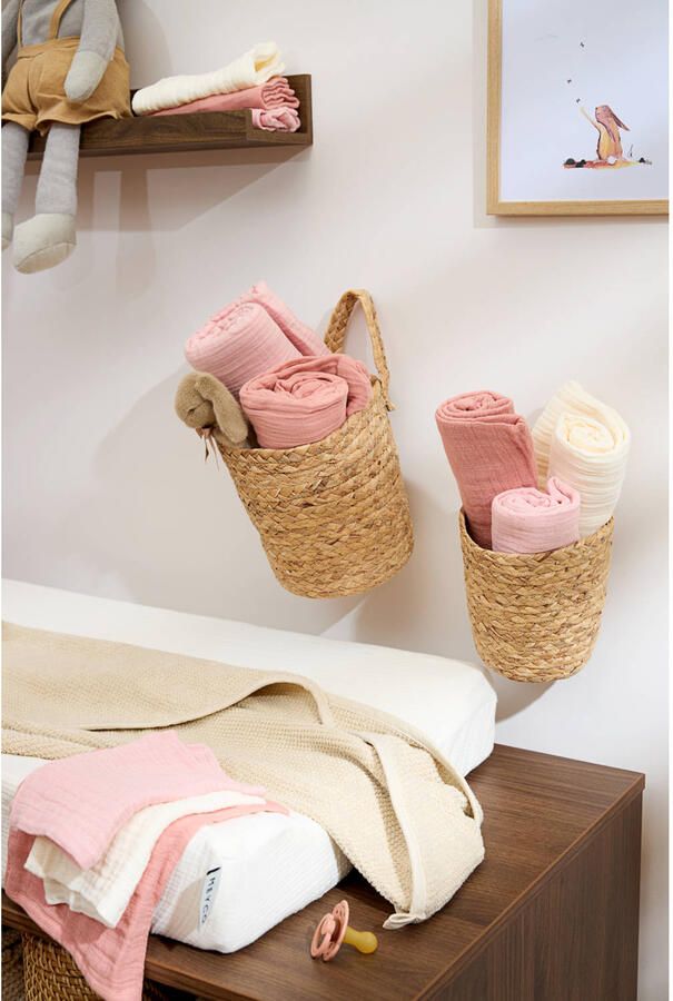 Meyco pre-washed hydrofiel washandje soft rose rose natural 20x17cm (set van 3) - Foto 2