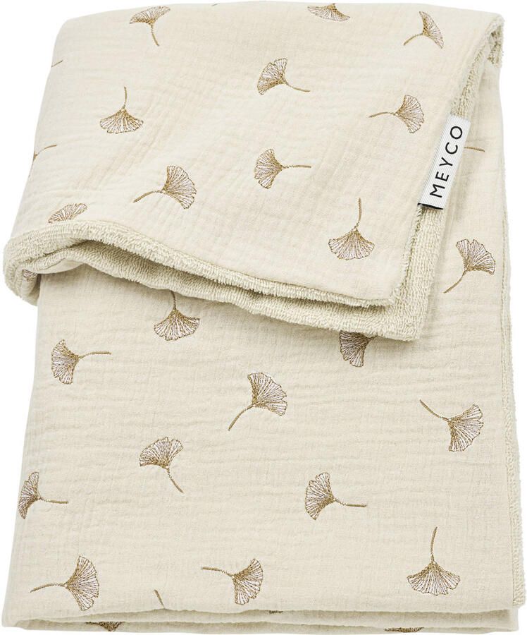 Meyco pre-washed hydrofiel wiegdeken Ginkgo soft sand