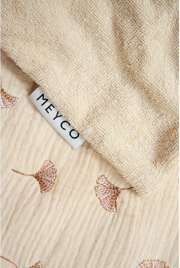Meyco pre-washed hydrofiel wiegdeken Ginkgo soft sand - Foto 3
