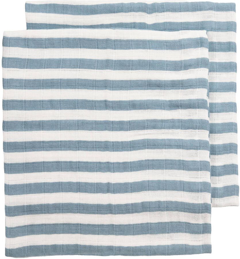 Meyco pre-washed hydrofiele doek Jeans Blue (set van 2)
