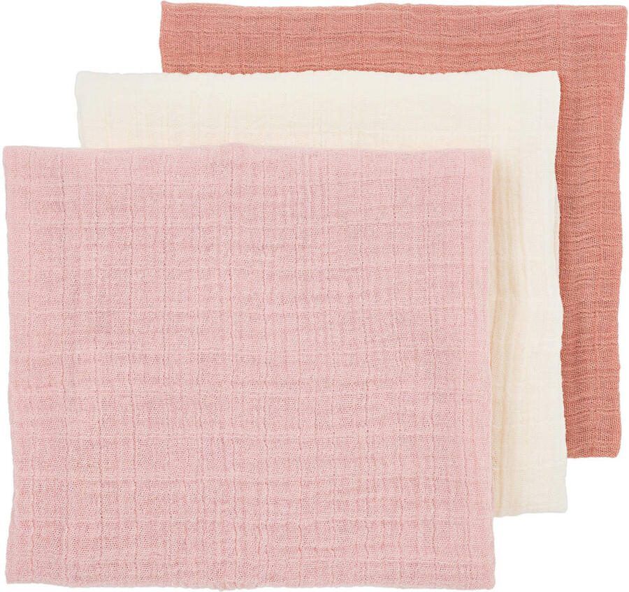 Meyco pre-washed hydrofiele doek soft rose rose natural (set van 3)