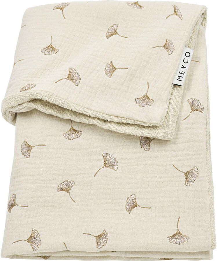 Meyco pre-washed hydrofiele ledikant deken Ginkgo soft sand