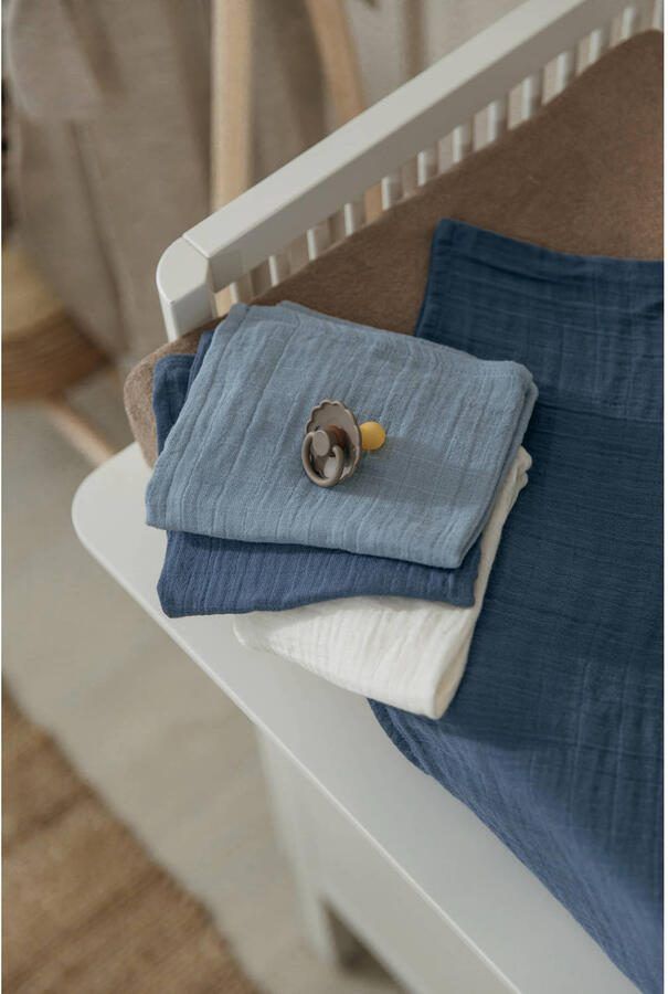 Meyco pre-washed hydrofiele doek natural jeans blue indigo (set van 3) - Foto 2