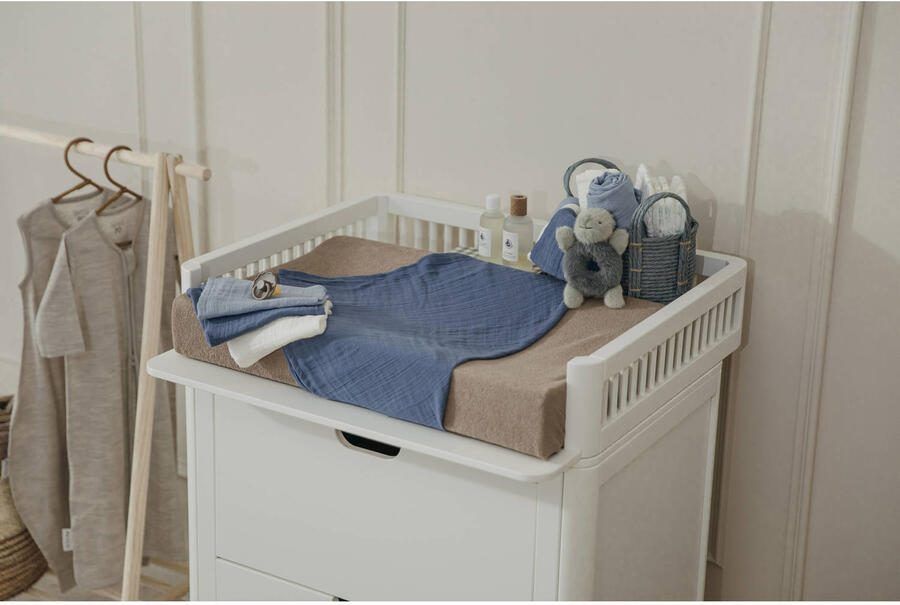 Meyco pre-washed hydrofiele swaddle natural jeans blue indigo (set van 2) - Foto 3
