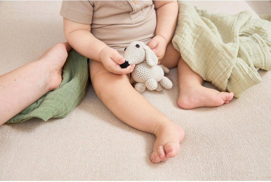 Meyco pre-washed hydrofiele swaddle natural soft olive (set van 2) - Foto 3