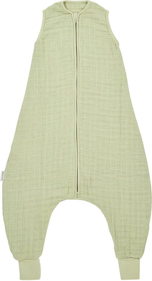 Meyco pre-washed hydrofiele zomer slaapoverall jumper soft olive