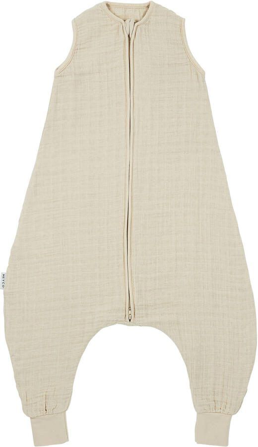 Meyco pre-washed hydrofiele zomer slaapoverall jumper soft sand