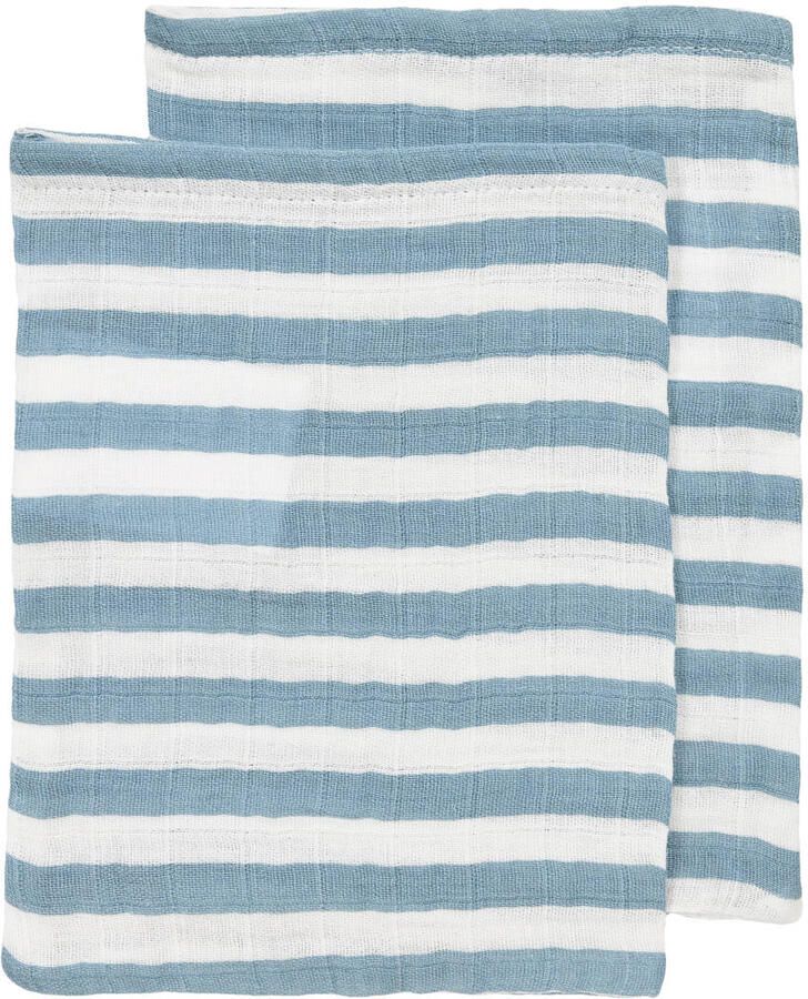 Meyco pre-washed washandje Jeans Blue (set van 2)