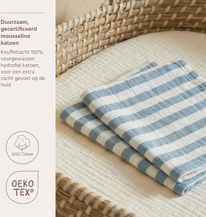 Meyco pre-washed washandje Jeans Blue (set van 2) - Foto 2