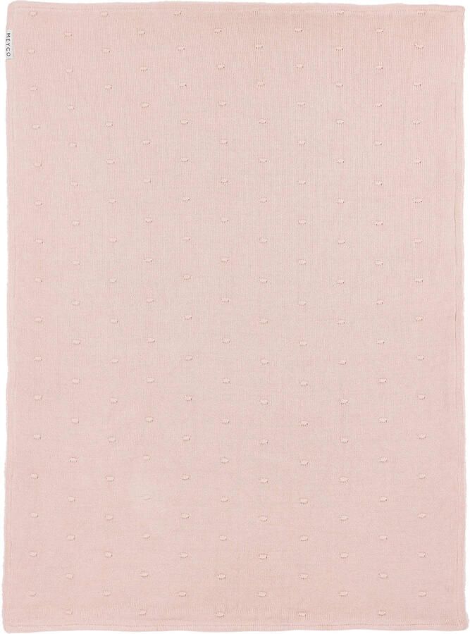 Meyco reversible baby ledikantdeken Mini Knots Teddy 100x150 cm Soft Pink Babydeken Roze - Foto 2
