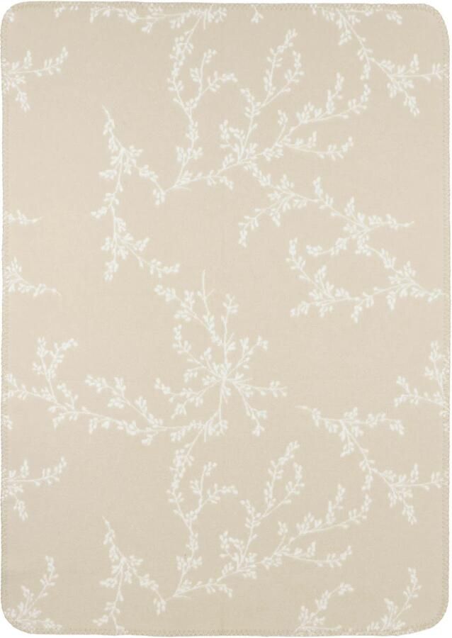 Meyco reversible wiegdeken Branches beige wit - Foto 2
