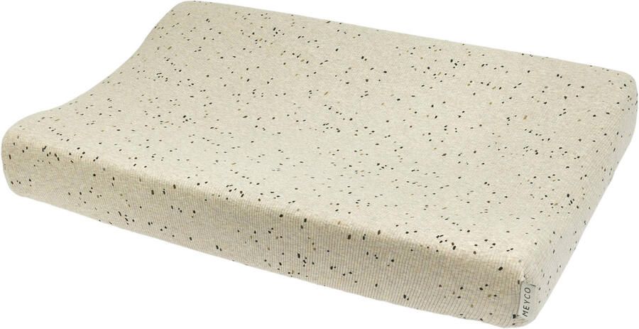 Meyco Rib Mini Spot aankleedkussenhoes sand melange Beige Stip