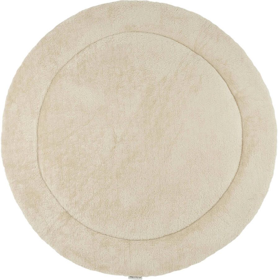 Meyco rond boxkleed Knit Basic sand melange Beige | Boxkleed van
