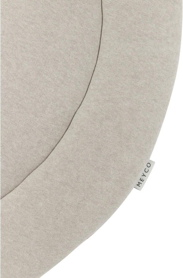 Meyco rond boxkleed Knit Basic sand melange Beige | Boxkleed van - Foto 3