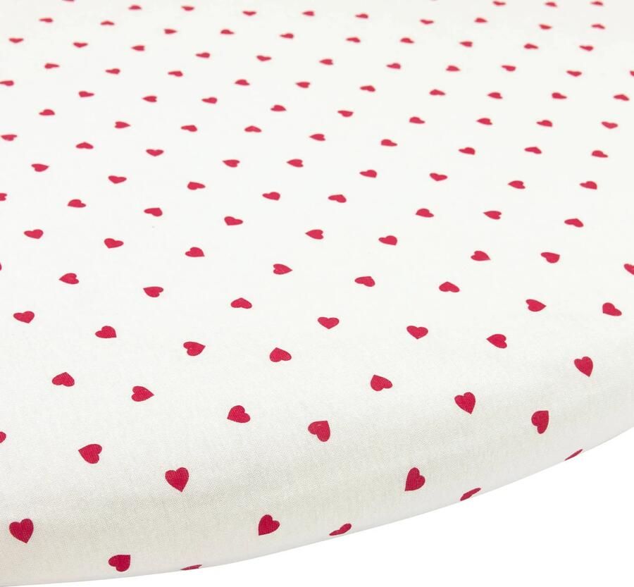 Meyco rond boxmatras hoeslaken Sweet Heart wit rood - Foto 2