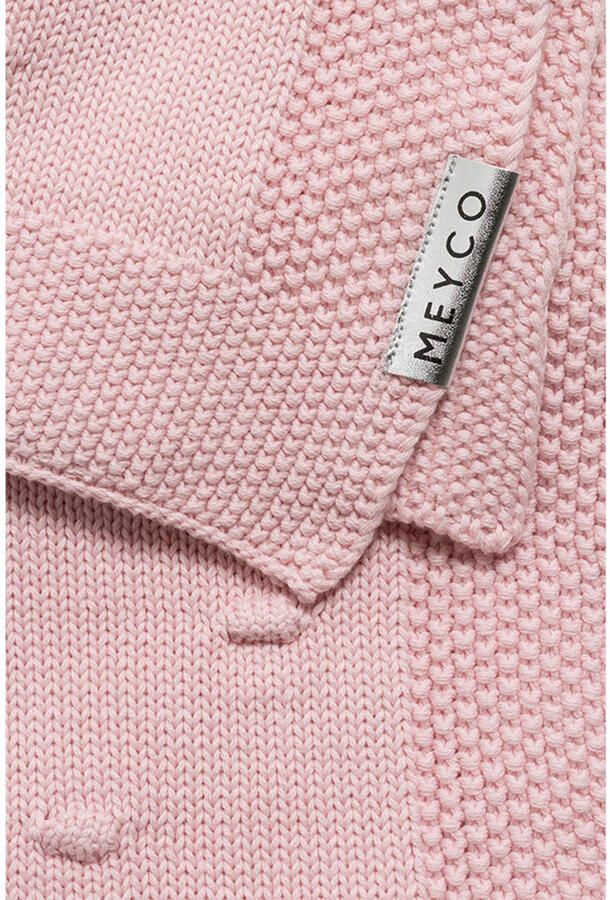 Meyco Silverline Knots wiegdeken 75x100 cm roze Babydeken