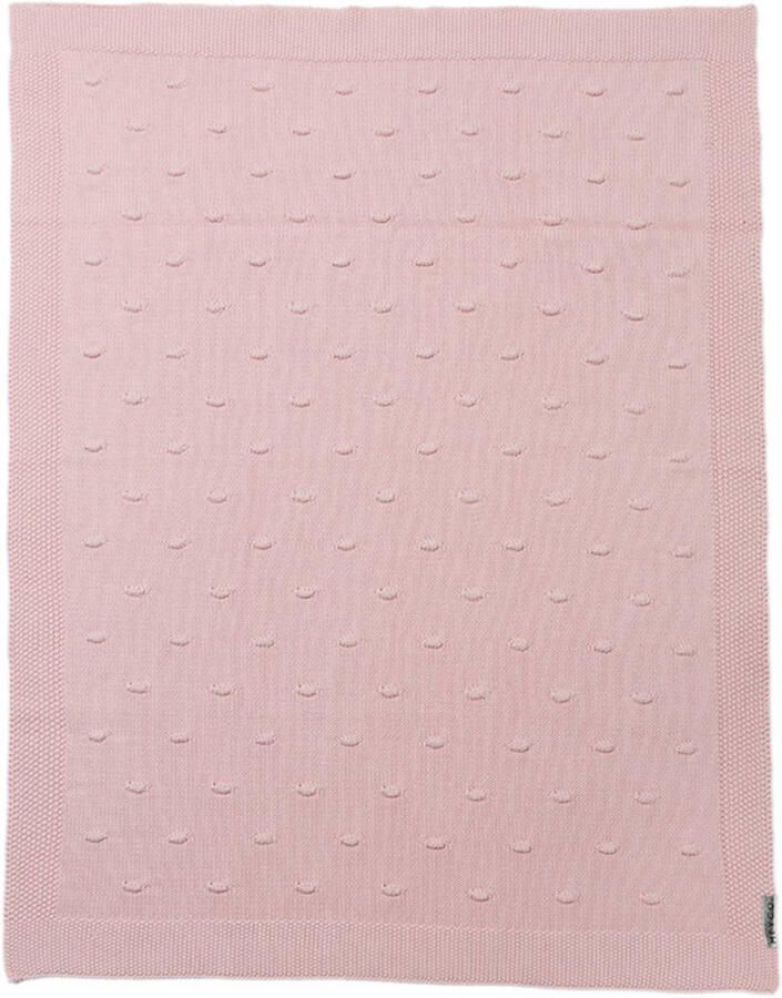Meyco Silverline Knots wiegdeken 75x100 cm roze Babydeken - Foto 2