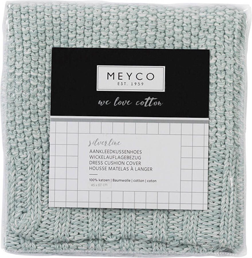 Meyco Silverline Relief Mixed aankleedkussenhoes 45x70 cm groen - Foto 2