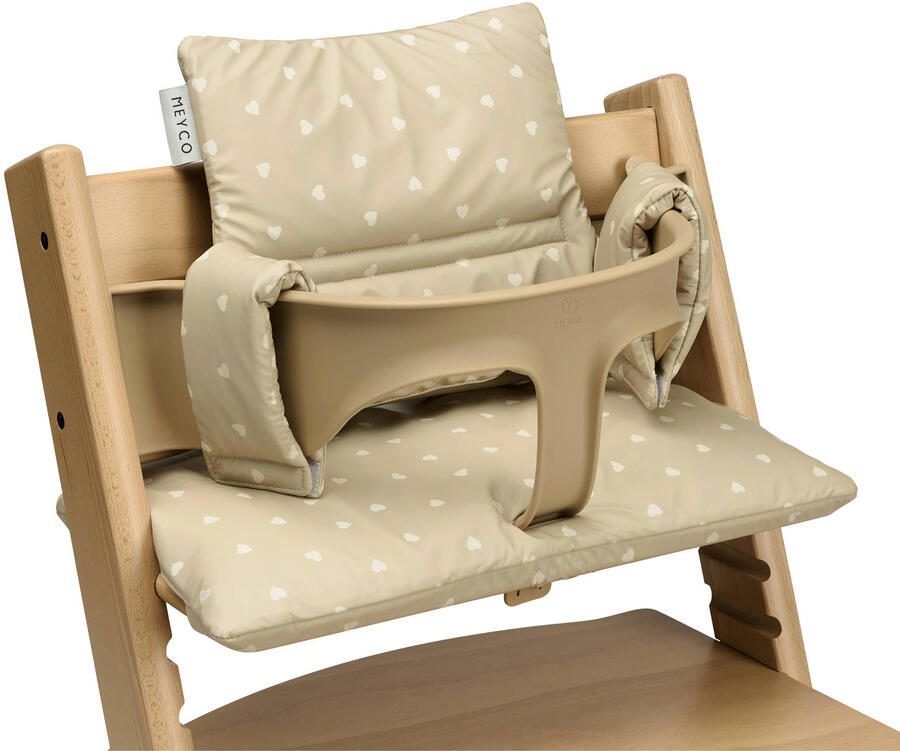 Meyco stoelverkleiner meegroei Sweet Heart beige wit