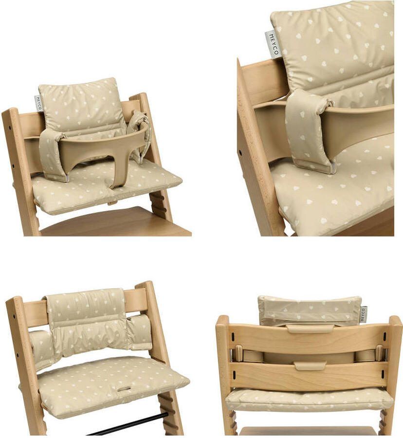 Meyco stoelverkleiner meegroei Sweet Heart beige wit - Foto 2