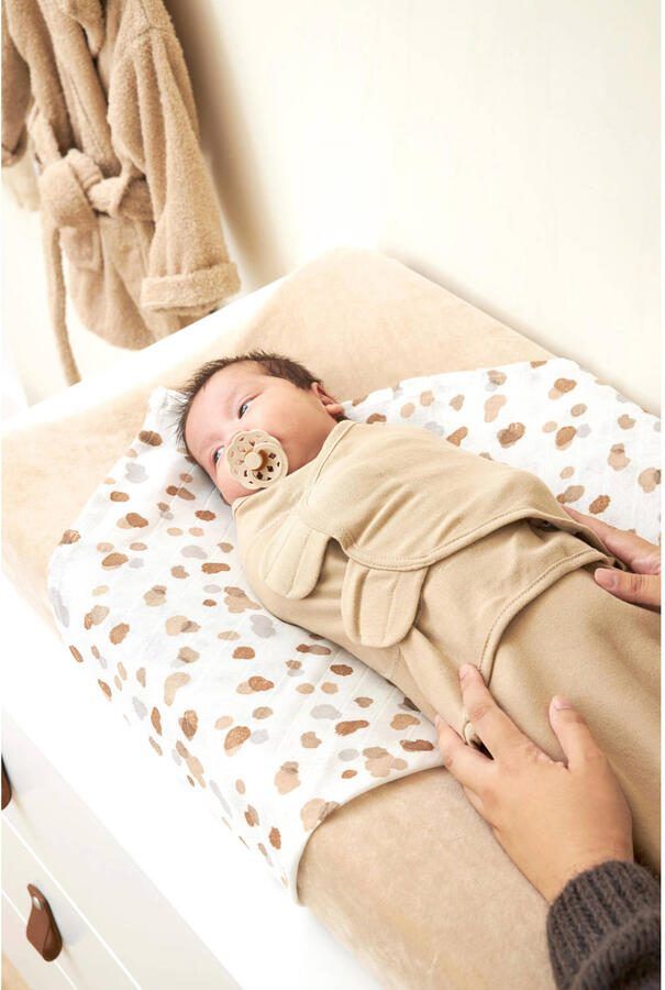Meyco swaddle inbakerdoek Uni Sand Beige Effen 1 | Inbakerdoek van - Foto 2