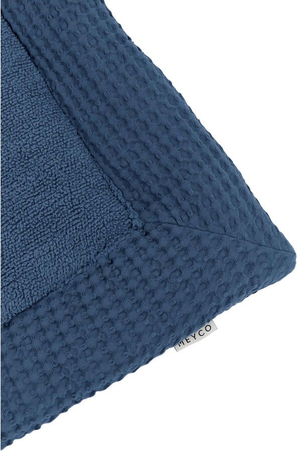 Meyco teddy boxkleed Wafel indigo Blauw | Boxkleed van - Foto 3