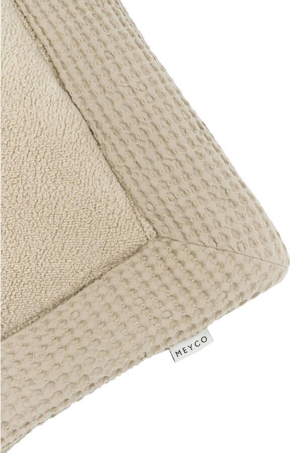 Meyco teddy boxkleed Wafel sand Beige | Boxkleed van - Foto 3
