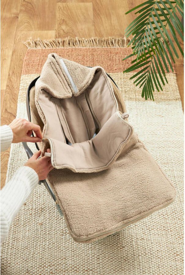 Meyco teddy voetenzak beige | Voetenzak van | Baby > Onderweg > Kinderwagens & buggy's - Foto 2