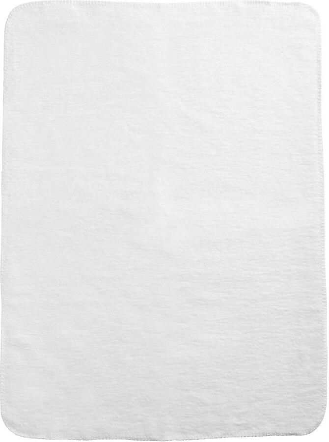 Meyco Uni wiegdeken 75x100 cm wit Babydeken | Babydeken van