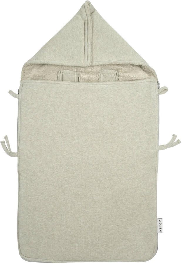 Meyco voetenzak Knit Basic sand melange Beige | Voetenzak van