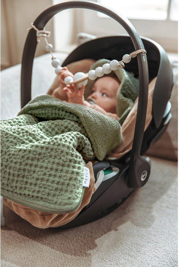 Meyco voetenzak met wafel en teddy voor groep 0 groen - Foto 2