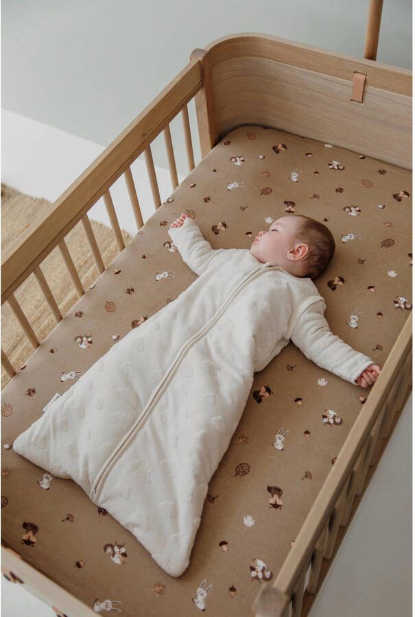 Meyco wieg hoeslaken Forest Animals beige - Foto 2