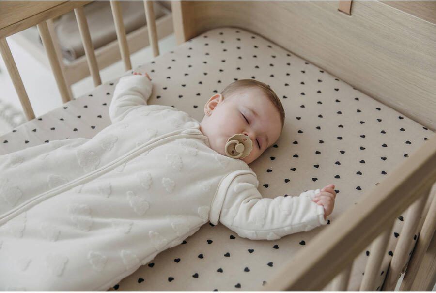 Meyco wieg hoeslaken Sweet Heart beige zwart - Foto 2