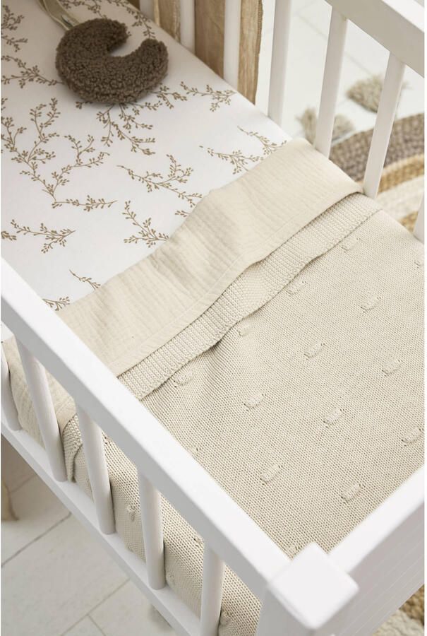 Meyco wiegdeken Knots beige - Foto 2