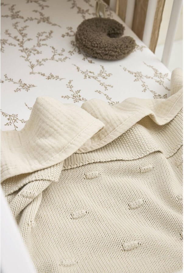 Meyco wiegdeken Knots beige - Foto 3