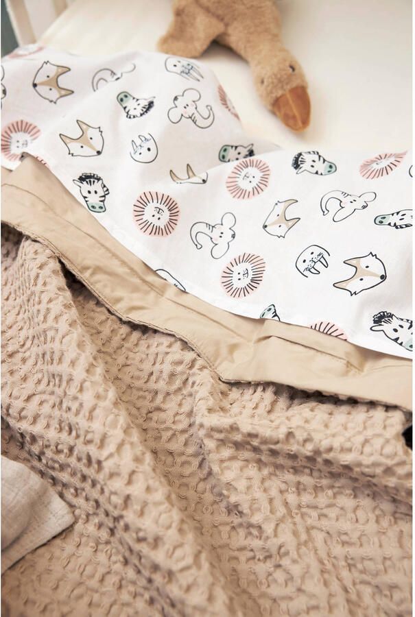 Meyco wiegdeken Waffle Cotton sand Babydeken Beige Effen - Foto 3