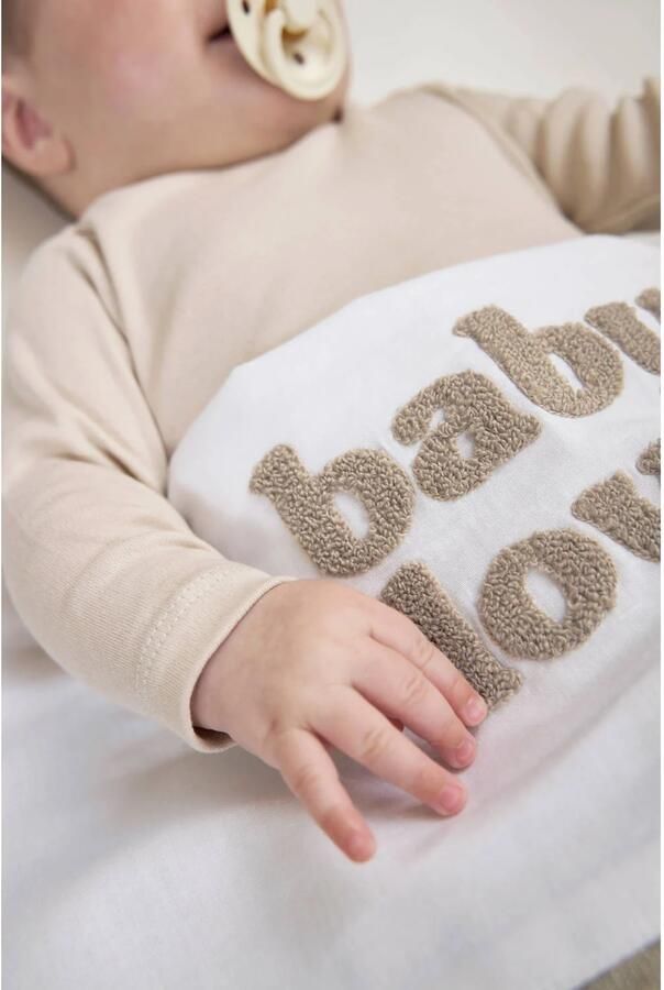 Meyco wieglaken Baby Love wit beige - Foto 3