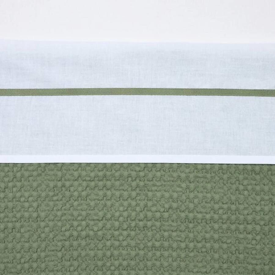 Meyco wieglaken met bies wit groen