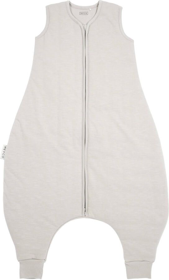 Meyco winter slaapoverall jumper Slub greige Babyslaapzak Grijs Effen 104