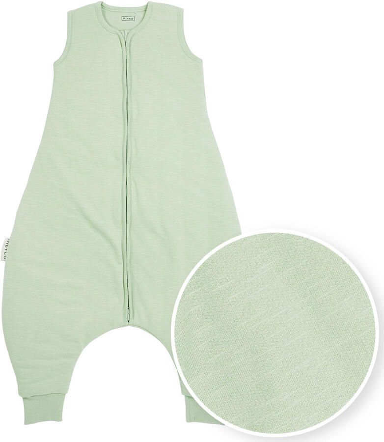 Meyco winter slaapoverall jumper Slub soft green Babyslaapzak Groen Effen 104 - Foto 2