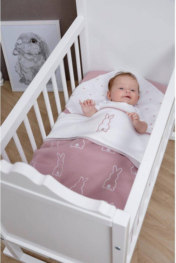 Meyco X Mrs. Keizer baby wiegdeken Rabbit 75x100 cm lilac Babydeken Paars - Foto 2