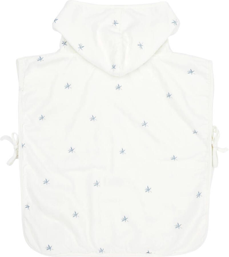 Meyco X Mrs. Keizer hydrofiele badponcho Ibiza wit denim Handdoek badcape 104 110